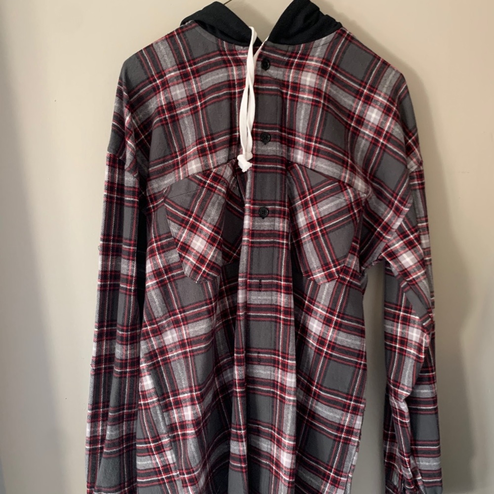 Fashion nova flannel hoodie